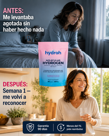 Hydroh · Pastillas de Hidrógeno Molecular · Menos Inflamación, Más Energía Desde La Primera Semana