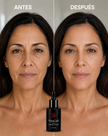 VitaCell - Sérum Facial con Exosomas,  Regenerador de Colágeno, Reafirmante, Antiarrugas y Antimanchas